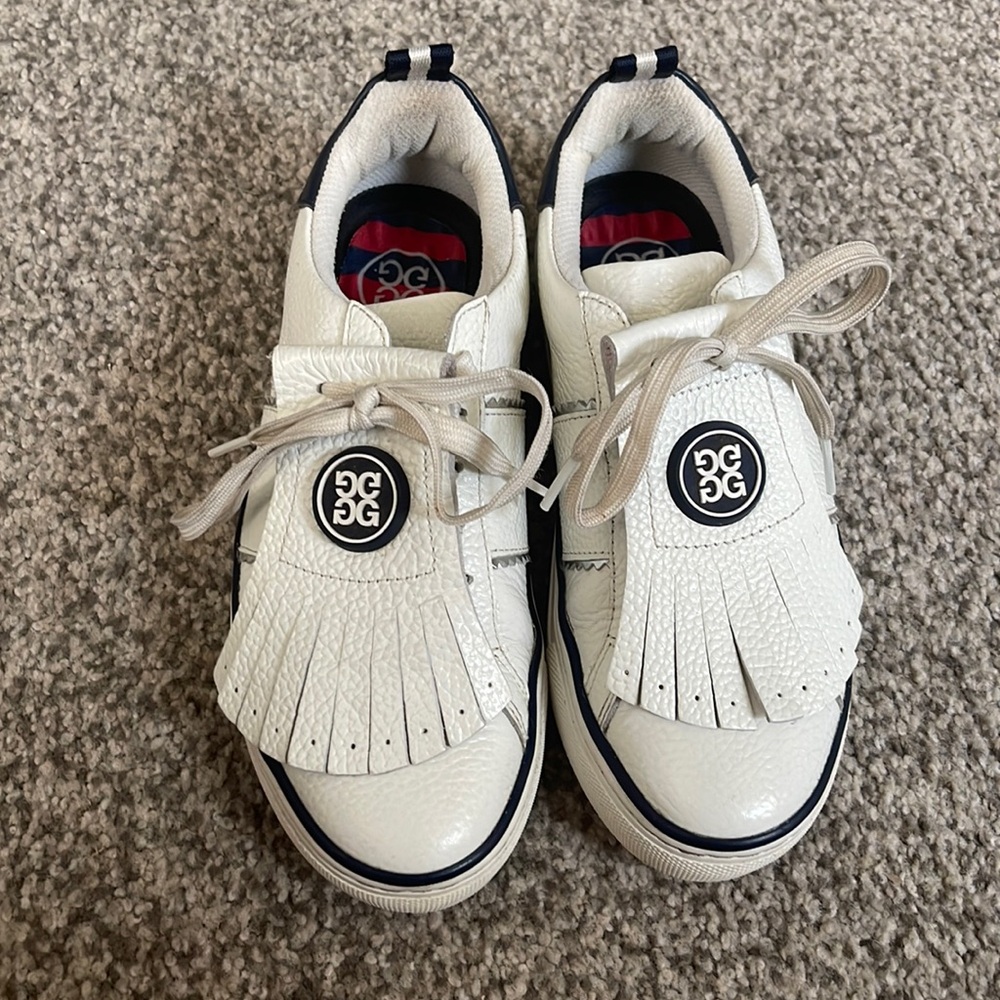 Gfore pebbled leather kiltie Spikeless golf shoe